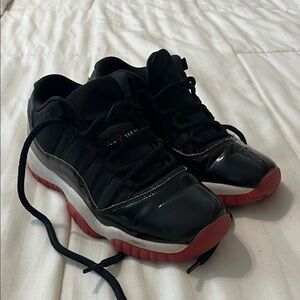 Jordan 11s Kids Sneakers Black and Red